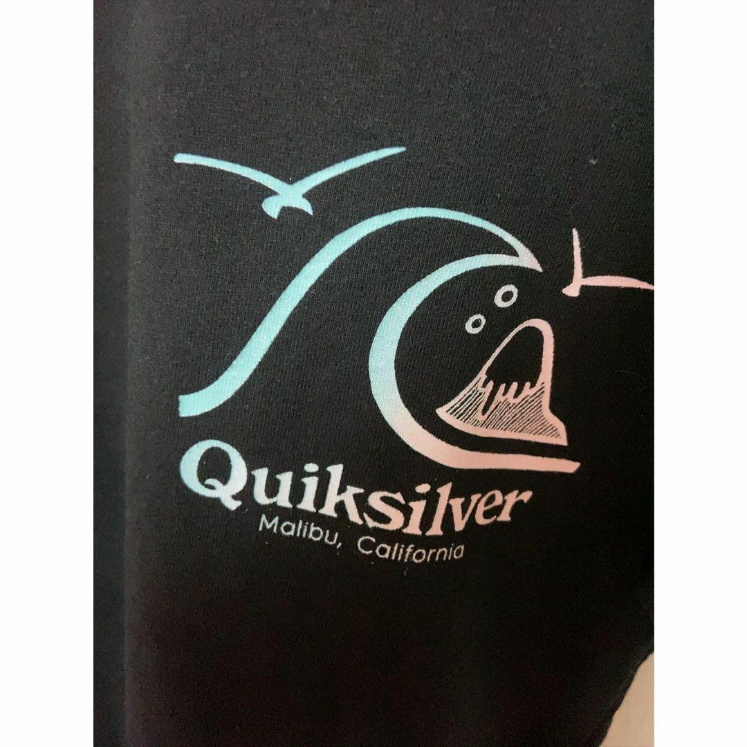 【美品】QUIKSILVER クイックシルバー コットン100 綿 ロゴ入りXS メンズのトップス(Tシャツ/カットソー(半袖/袖なし))の商品写真