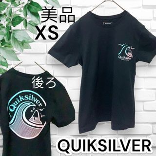 【美品】QUIKSILVER クイックシルバー コットン100 綿 ロゴ入りXS(Tシャツ/カットソー(半袖/袖なし))