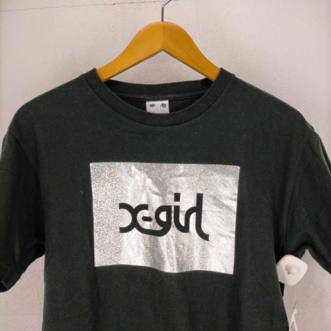 X-girl(エックスガール)のX-girl(エックスガール) メタリックボックスロゴTシャツ レディース レディースのトップス(Tシャツ(半袖/袖なし))の商品写真