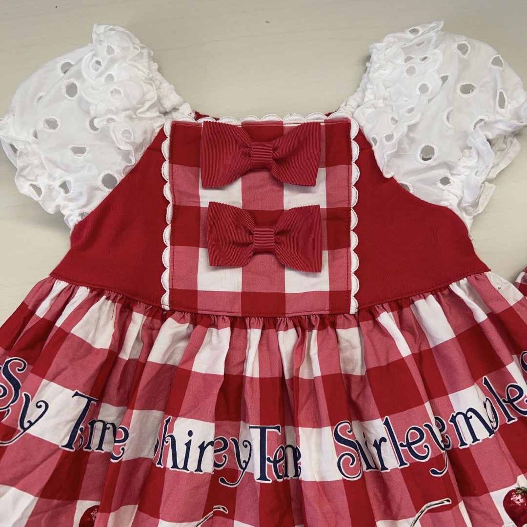 シャーリーテンプル　いちごプリント　ワンピース　ソックスキッズ服女の子用(90cm~)