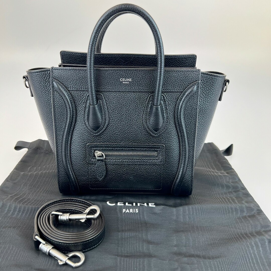 極美品 CELINE セリーヌ ラゲージ ナノ ショルダー 2WAY バッグ