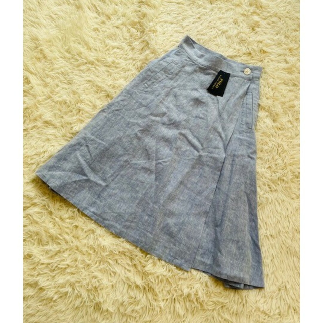 【POLO RALPH LAUREN】新品タグ付き リネン ラップスカート 0