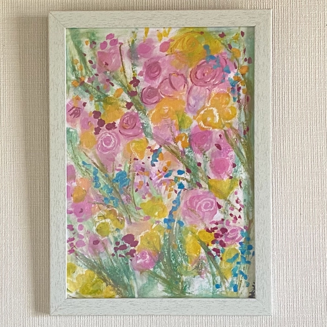 絵画。壁掛け原画【Those charming flowers】06