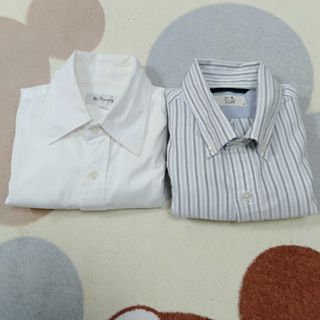 ユニクロ(UNIQLO)のメンズМサイズ　長袖ワイシャツ　2枚セット(シャツ)