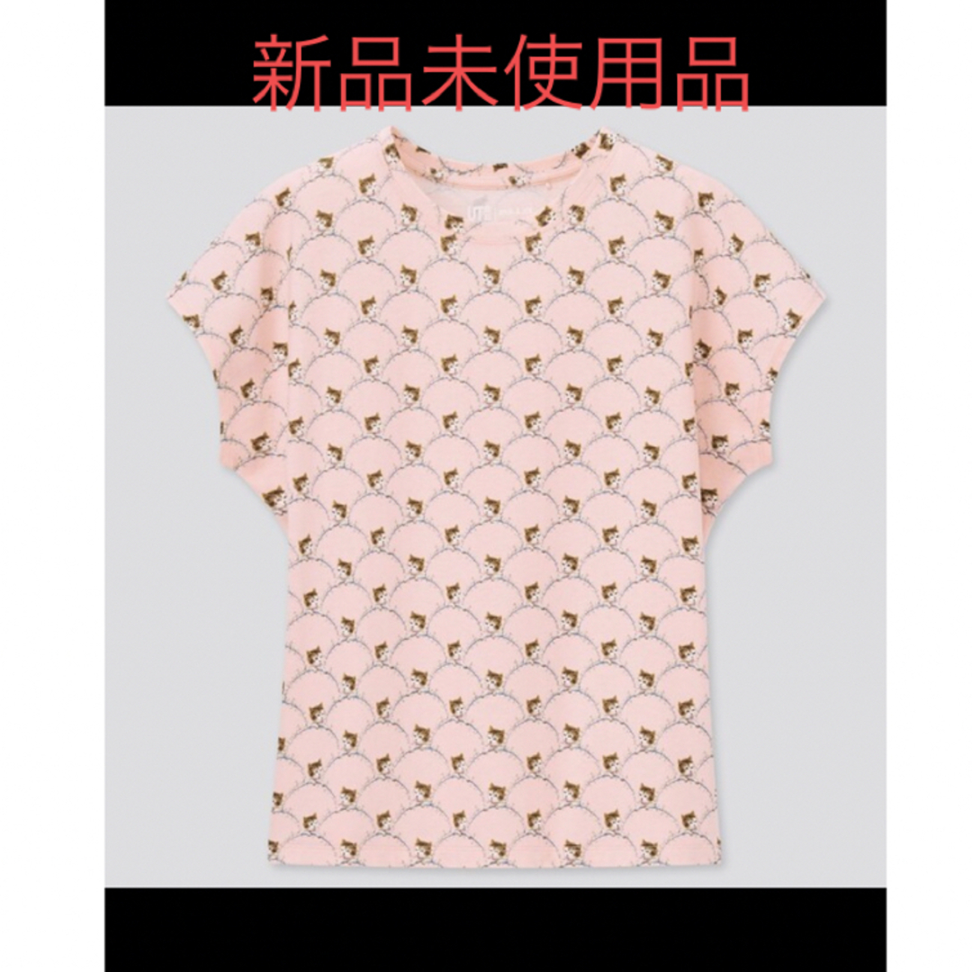 UNIQLO(ユニクロ)のUNIQLO ポール&ジョー　PAUL&JOE Tシャツ　Mサイズ　ピンク レディースのトップス(Tシャツ(半袖/袖なし))の商品写真