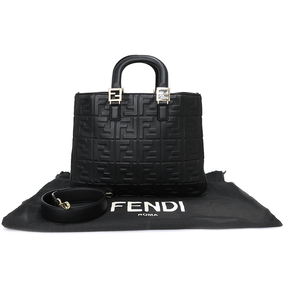 フェンディ FENDI マンマバケット 33492 26424 008 ズッカ FF柄  カバン セミショルダーバッグ ハンドバッグ キャンバス/レザー ブラウン ブラウン