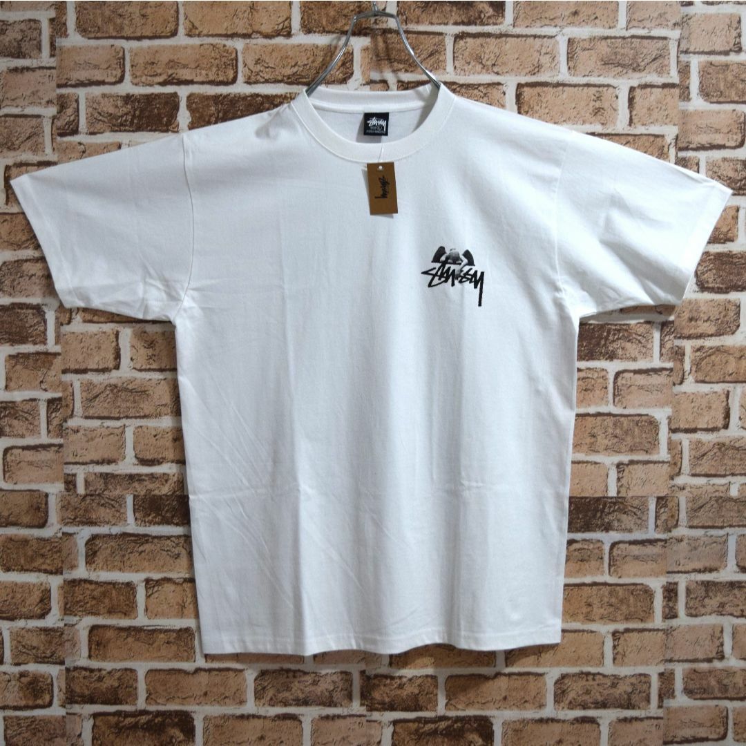 《ステューシー》即完モデル　正規・新品タグ　8ボール&天使　白　XL　Tシャツ