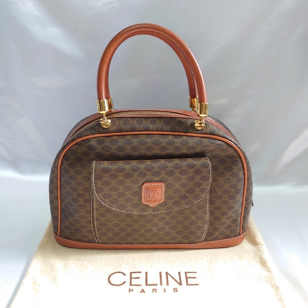 美品 CELINE マカダム柄 ハンドバッグ