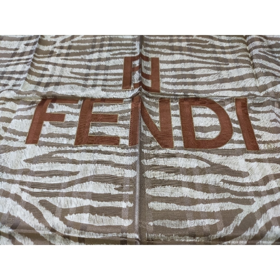 FENDI/フェンディ シルク混　大判ハンカチ　プチスカーフ　② 3