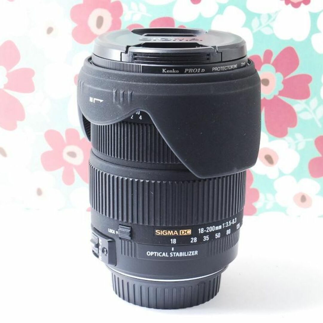 Canon - ❤高倍率ズームレンズ❤キヤノン用 sigma 18-200mm❤手振れ