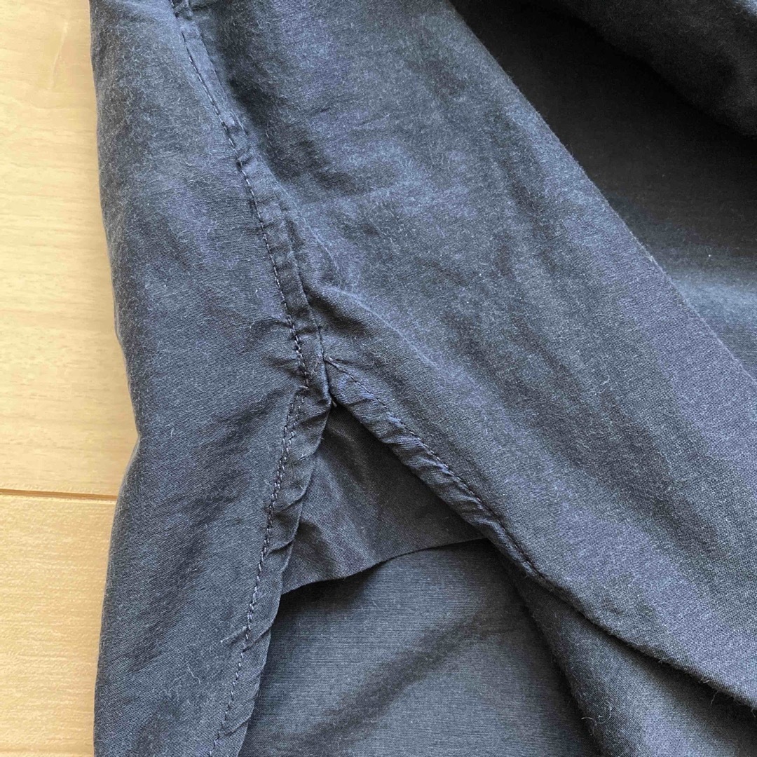 GAP(ギャップ)のGAP ギャップ 長袖裾ラウンドシャツ 濃紺 XXS レディースのトップス(シャツ/ブラウス(長袖/七分))の商品写真