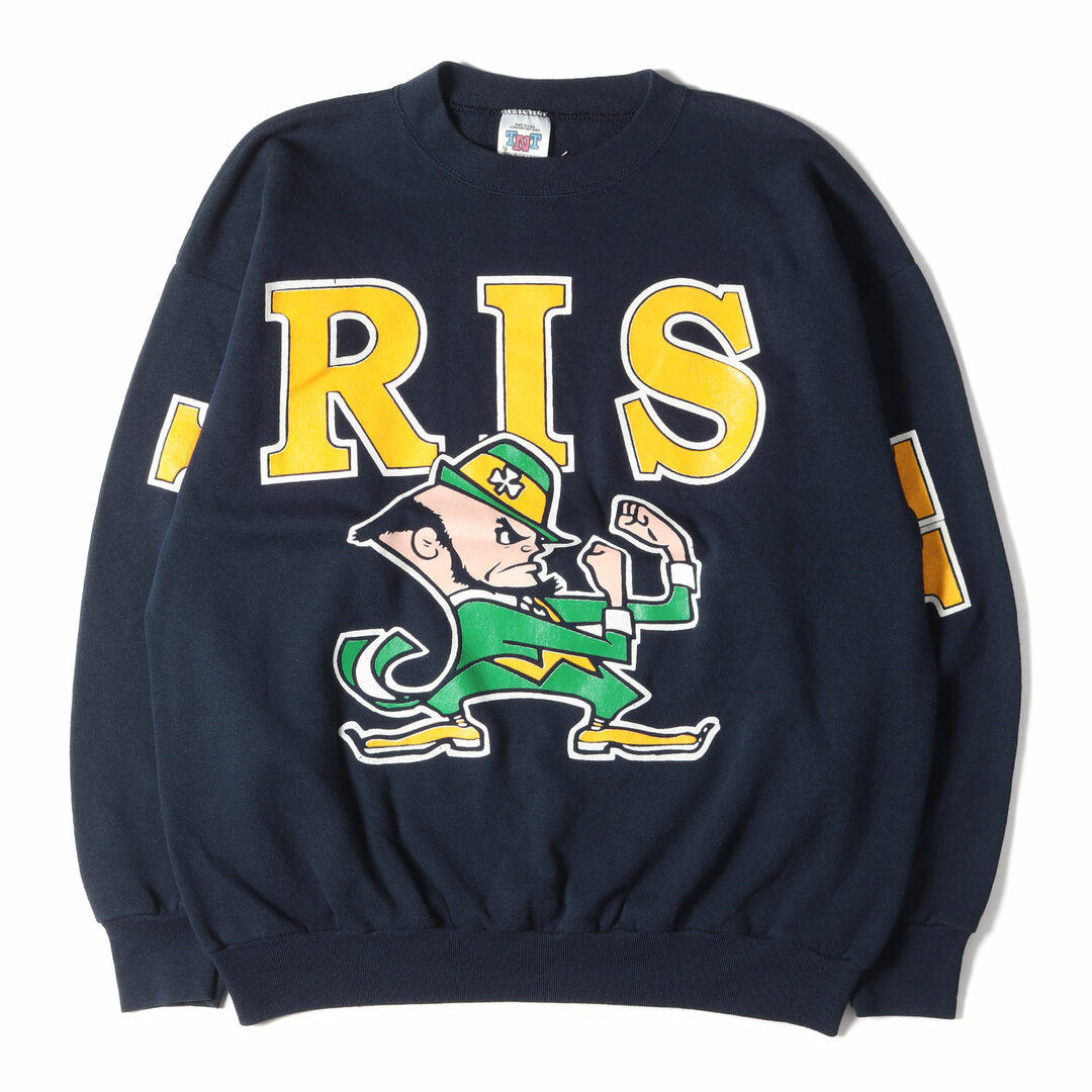 90s Fighting Irish ノートルダム大学 カレッジ クルーネック スウェットシャツ 90年代 USA製 TNT TRAU&LOEVNER  ネイビー 紺 XXL 90s - 00s ヴィンテージ古着 Vintage / Used トップス トレーナー 長袖 アメカジ 【メンズ】【中古】  ...