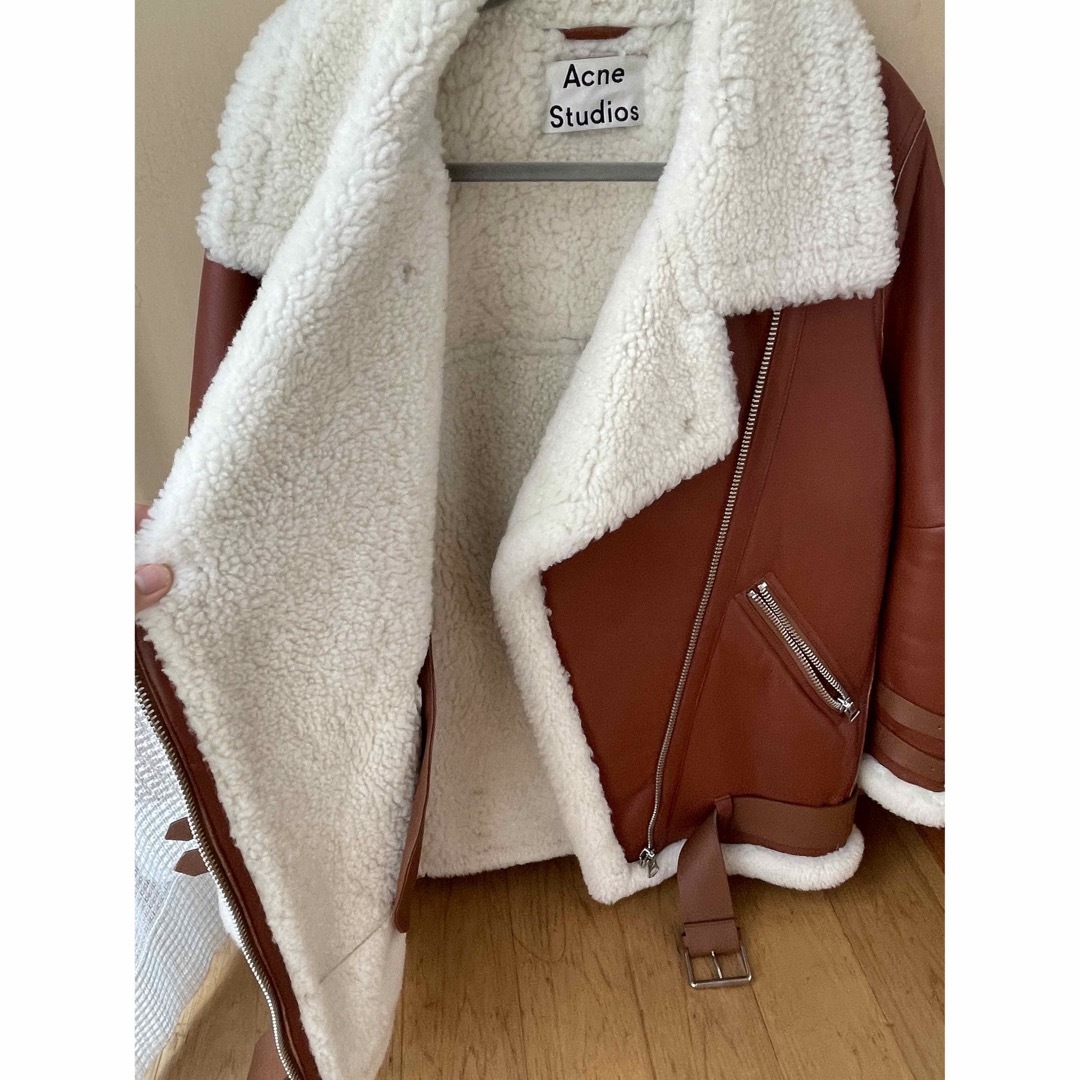 Acne Studios - Acne Studios ムートン ライダースジャケット の通販