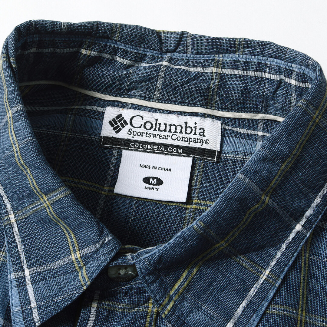 Columbia(コロンビア)のColumbia コロンビア シャツ サイズ:M チェック 半袖 ボタン シャツ 00s 00年代 EM7302 オールドコロンビア ブルー イエロー トップス カジュアルシャツ アメカジ アウトドア ブランド 古着【メンズ】【中古】 メンズのトップス(シャツ)の商品写真