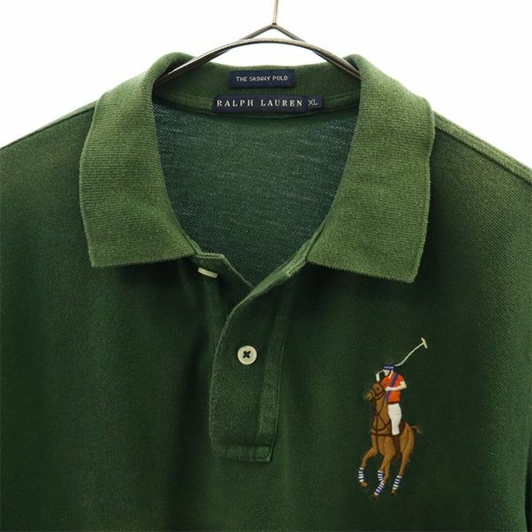 POLO RALPH LAUREN - ポロラルフローレン ロゴ刺繍 半袖 ポロシャツ XL