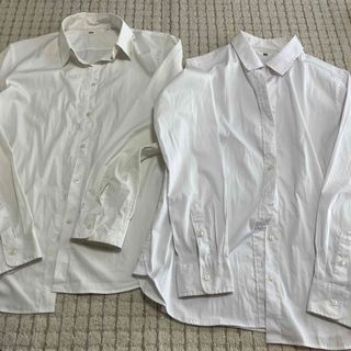 ユニクロ(UNIQLO)のUNIQLO シャツ　ブラウス　白　2枚セット　③(シャツ/ブラウス(長袖/七分))