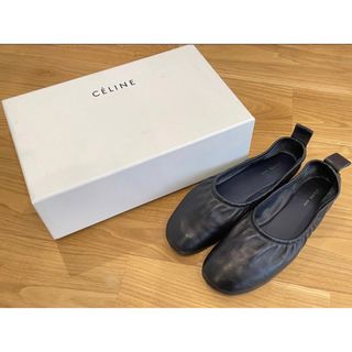 celine フィービー期 バレエシューズ 革靴 ユニセックス 40 27 黒