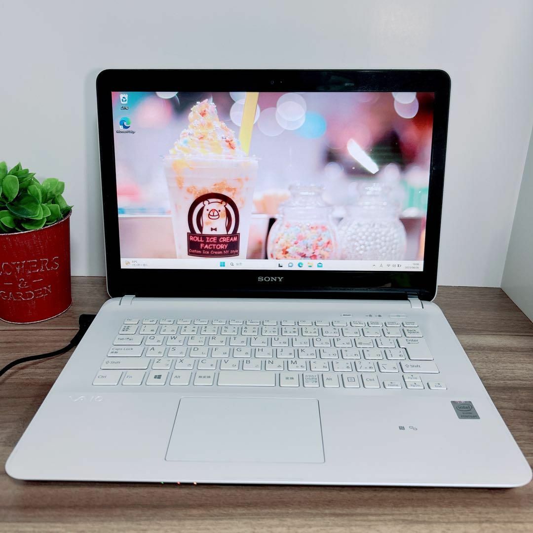 B61【VAIO♡SSD搭載♡メモリ6GB】カメラ付ノートPC/初心者-