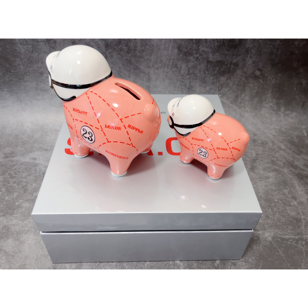 ポルシェ ピンクピッグ 陶磁器 Porsche PINK PIG 貯金箱 レア品 - 陶芸