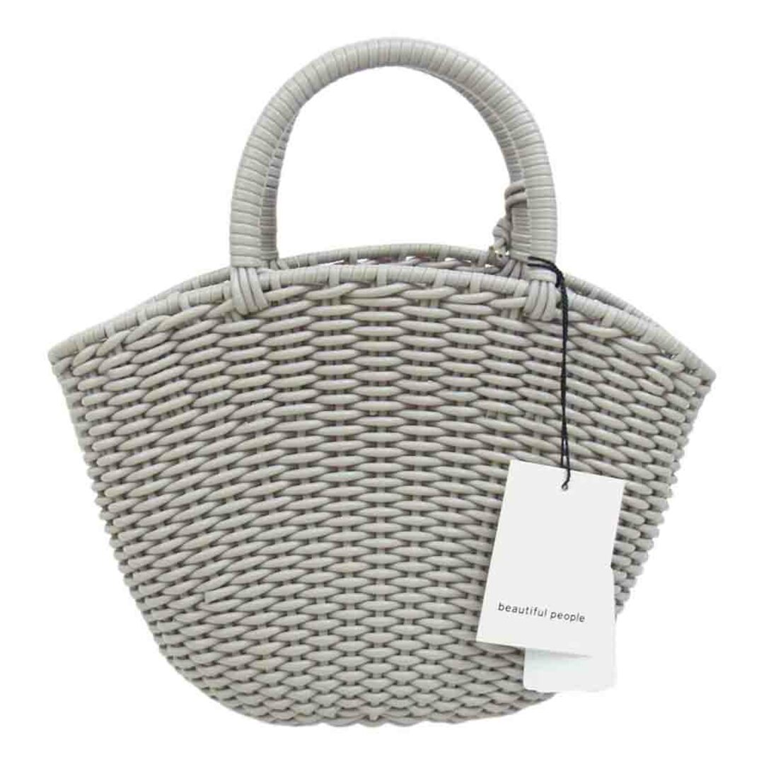 beautiful people(ビューティフルピープル)のbeautiful people ビューティフルピープル ハンドバッグ TUBE KNITTING BASKET S チューブ ニット バスケット グレー系 F【新古品】【未使用】【中古】 レディースのバッグ(ハンドバッグ)の商品写真