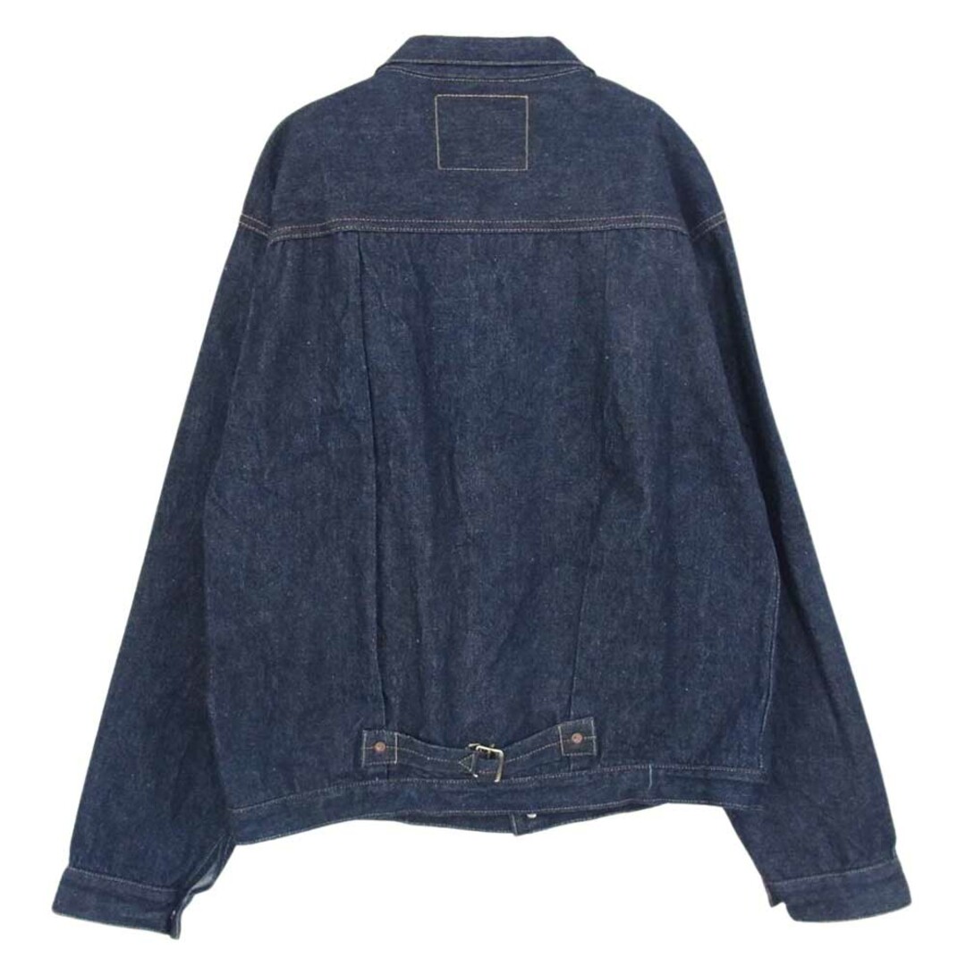 WAREHOUSE(ウエアハウス)のWAREHOUSE ウエアハウス デニムジャケット Lot 2001XX 1ST TYPE DENIM JACKET ディア スキンレザーパッチ 鹿革 ファースト タイプ デニム ジャケット インディゴブルー系 42【美品】【中古】 メンズのジャケット/アウター(その他)の商品写真