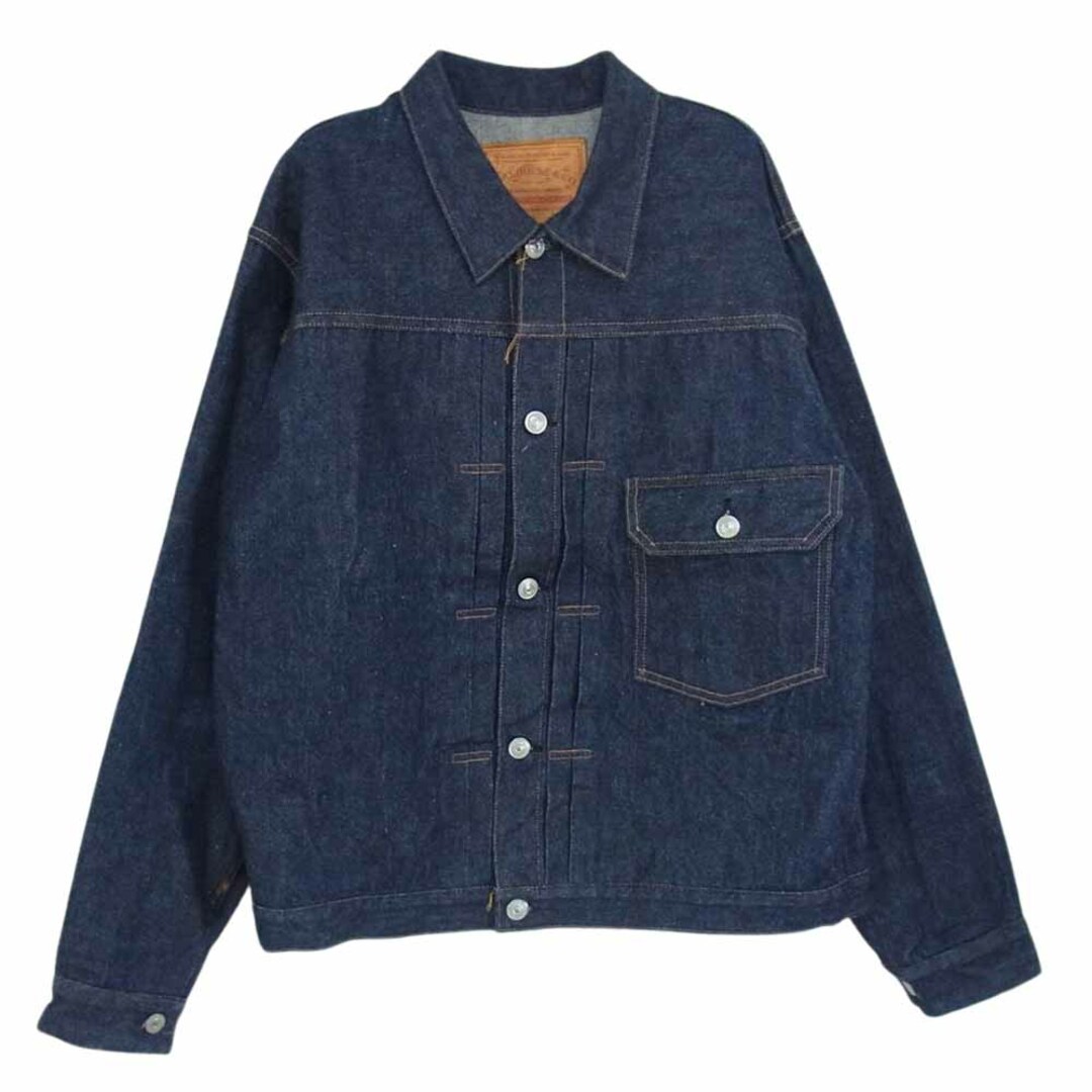 WAREHOUSE(ウエアハウス)のWAREHOUSE ウエアハウス デニムジャケット Lot 2001XX 2000XX  1936モデル 1ST TYPE DENIM JACKET ディア スキンレザーパッチ 鹿革 ファースト タイプ デニム ジャケット インディゴブルー系 40【美品】【中古】 メンズのジャケット/アウター(その他)の商品写真