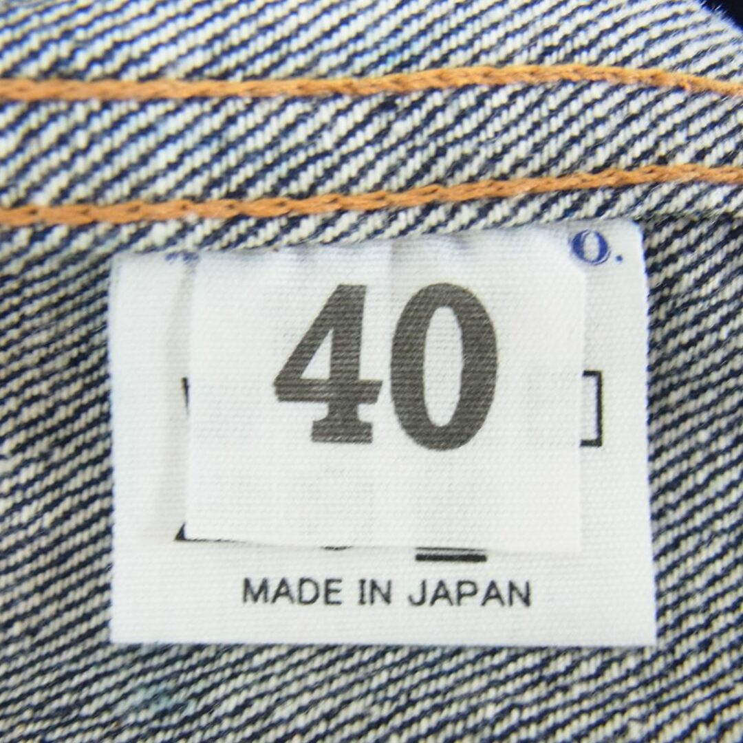 WAREHOUSE(ウエアハウス)のWAREHOUSE ウエアハウス デニムジャケット Lot 2001XX 2000XX  1936モデル 1ST TYPE DENIM JACKET ディア スキンレザーパッチ 鹿革 ファースト タイプ デニム ジャケット インディゴブルー系 40【美品】【中古】 メンズのジャケット/アウター(その他)の商品写真