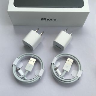 アイフォーン(iPhone)のiPhone 充電ケーブル　ライトニングケーブル usbアダプタ コード 充電器(バッテリー/充電器)