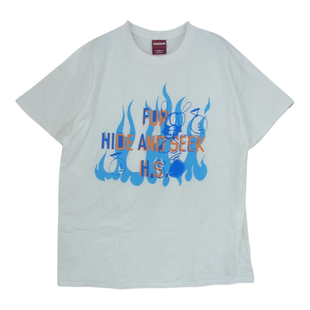 HideandSeek ハイドアンドシーク H&S × SKOLOCT S/S TEE-2 スコロクト コラボT 半袖 Ｔシャツ ホワイト系 XL