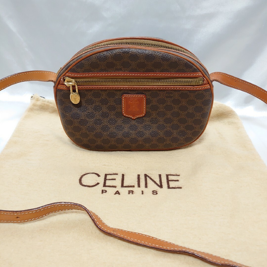 極美品 CELINE マカダム柄 ポーチ