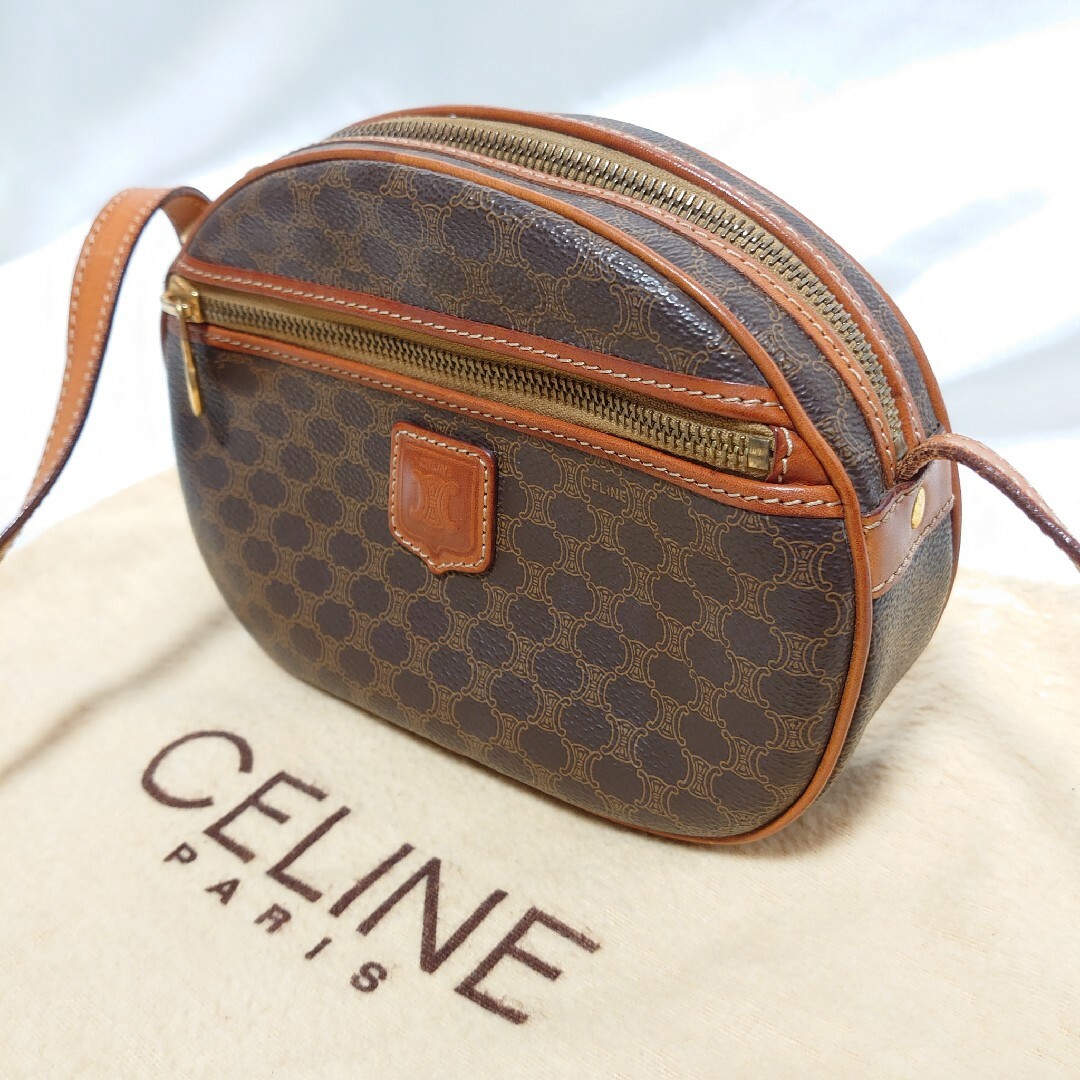 CELINE マカダム柄 ショルダーバッグ ポーチ ポシェット