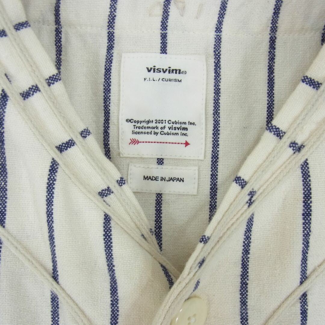 VISVIM ビズビム 19SS 0119105011013 DUGOUT SHIRT L/S ダグアウト ベースボール シャツ 長袖  オフホワイト系 4