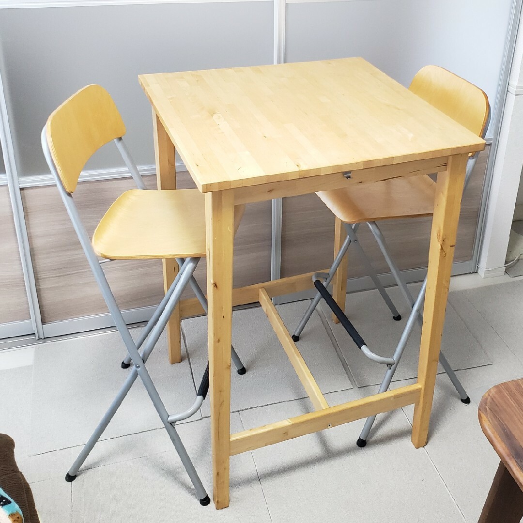 IKEA イケア テーブル 椅子 3点セット - ダイニングテーブル