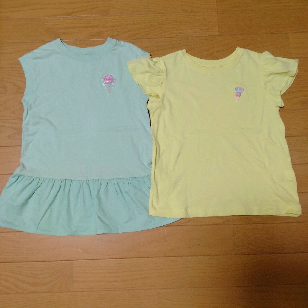 GU(ジーユー)の【140cm】GU　タンクトップセット キッズ/ベビー/マタニティのキッズ服女の子用(90cm~)(Tシャツ/カットソー)の商品写真