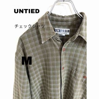 アンユーズド(UNUSED)のUNTIED ユナイテッドアンタイド チェックシャツ グリーン レーヨン M(シャツ)