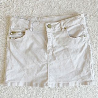 ザラキッズ(ZARA KIDS)の☆中古品☆ ZARA kids ベージュデニムスカート　152cm(スカート)