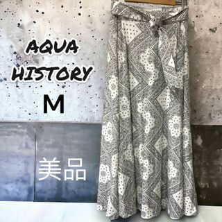 【美品】AQUAHISTORY アクアヒストリースカンツ　スカパン　キュロットM(カジュアルパンツ)