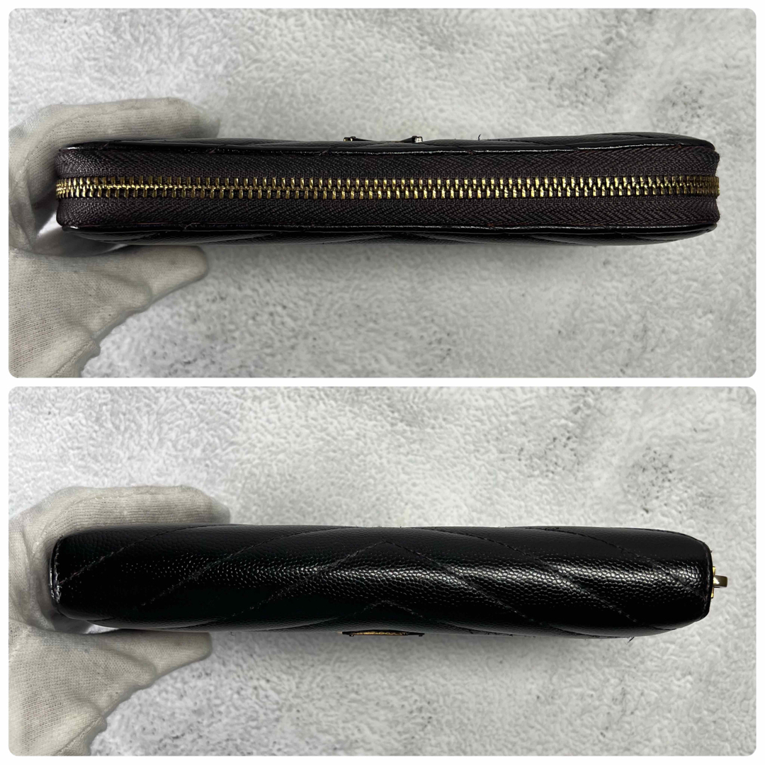イヴ・サンローラン 長財布 ラウンドジップ YSL ブラック ピンクベージュ