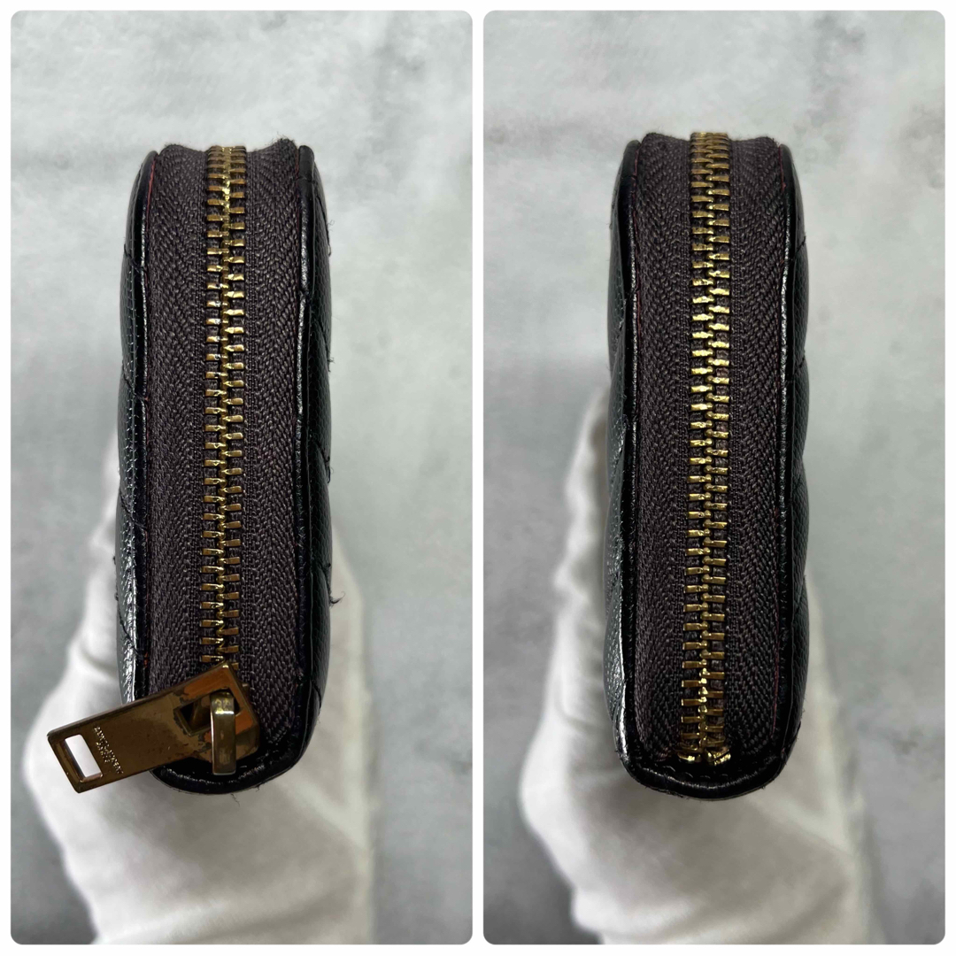 イヴ・サンローラン 長財布 ラウンドジップ YSL ブラック ピンクベージュ