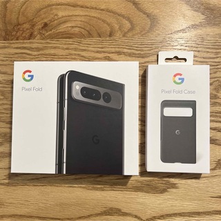 グーグルピクセル(Google Pixel)の【新品同様】Google Pixel Fold Obsidian +純正ケース(スマートフォン本体)