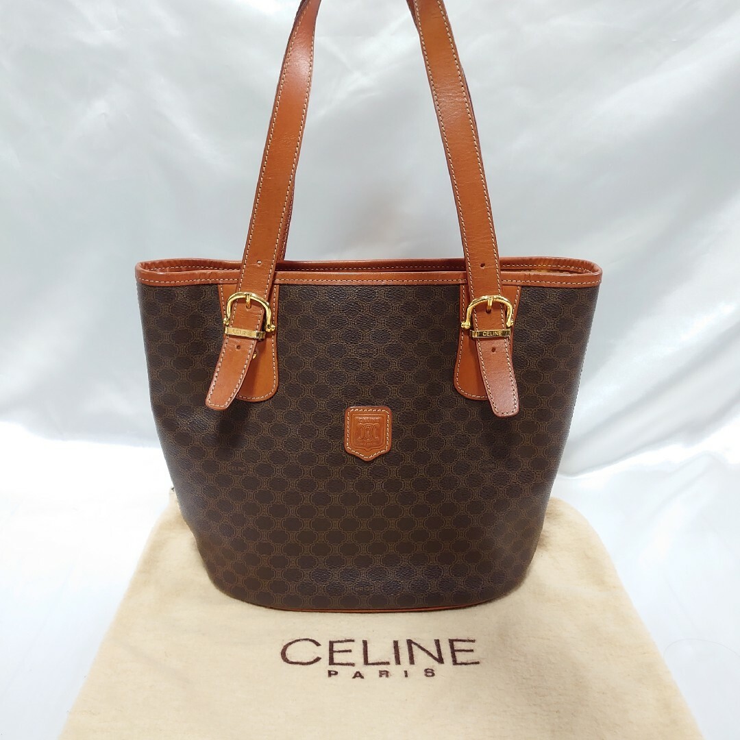 美品  CELINE マカダム柄 トートバッグ