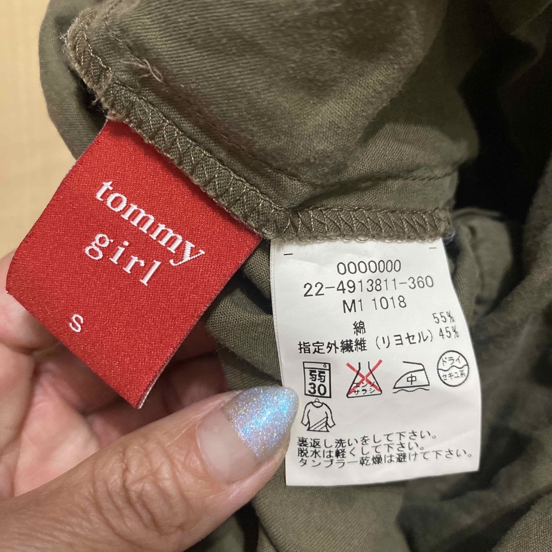 tommy girl(トミーガール)のトミーガールtommy girlカーキサロペットベアトップオールインワンショパン レディースのパンツ(サロペット/オーバーオール)の商品写真