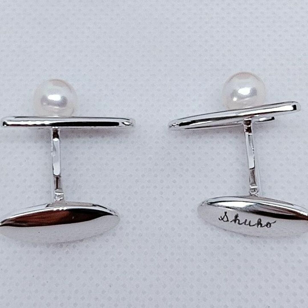 MIKIMOTO(ミキモト)の未使用に近い　超美品　ミキモト　ネクタイピン　カフリンクス　セット　シルバー真珠 メンズのファッション小物(ネクタイピン)の商品写真