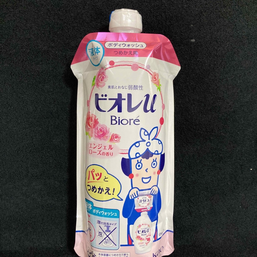 Biore(ビオレ)のビオレu やさしい気分 エンジェルローズの香り つめかえ用 340ml ×3本 コスメ/美容のボディケア(ボディソープ/石鹸)の商品写真