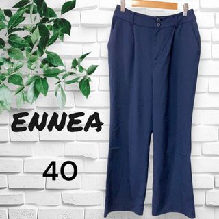 ENNEA エンネア カジュアルパンツ オフィス 仕事 OL ネイビー 40 L(カジュアルパンツ)