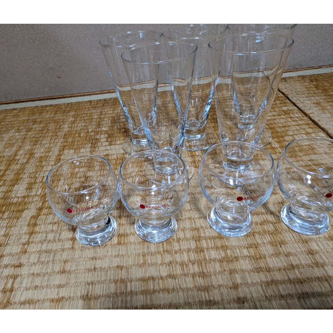☆激安☆ガラス製ビールグラス＆冷酒ミニグラス10点セット(未使用)