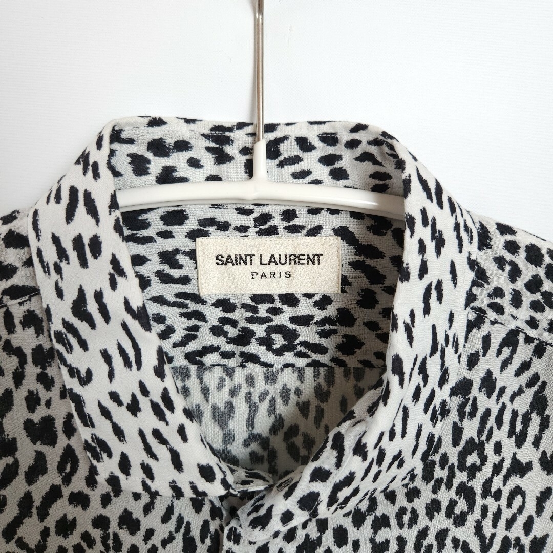 Saint Laurent(サンローラン)の13AW エディ期 SAINT LAURENT ベイビーキャットシャツ ホワイト メンズのトップス(シャツ)の商品写真