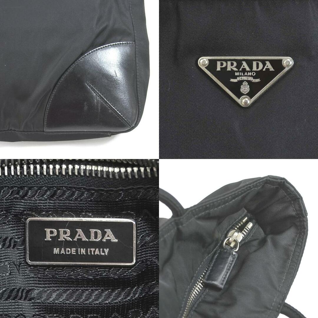 プラダ PRADA ショルダーバッグ トートバッグ ナイロン/レザー ブラック シルバー ユニセックス 送料無料 e56503j