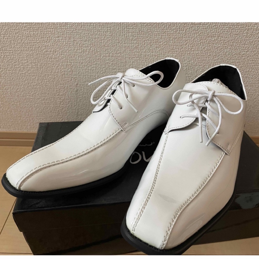 エナメルシューズ/白 メンズの靴/シューズ(ドレス/ビジネス)の商品写真