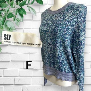 SLY スライ ニット セーター トップス モモンガ  コットン100 F(ニット/セーター)